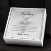 Aan mijn dochter - CZ Kruis Ketting - Zilver - Marmerwit