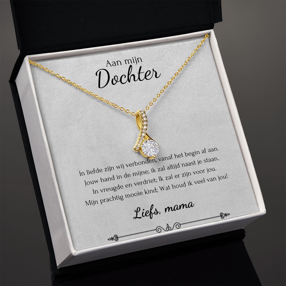 Aan mijn dochter - Schoonheidsketting - Geel/Wit goud - Marmerwit