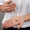 Aan mijn dochter - Verbonden Harten Ketting - Geel/Wit goud - Marmerwit