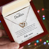 Aan mijn dochter - Verbonden Harten Ketting - Geel/Wit goud - Marmerwit